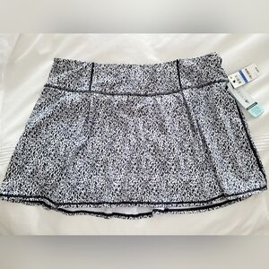 Ideology Black and White Skater Mini Skirt Athletic